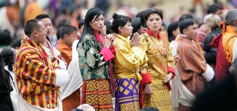 Bhutan Traditional Dress Gho And Kira In Bhutan