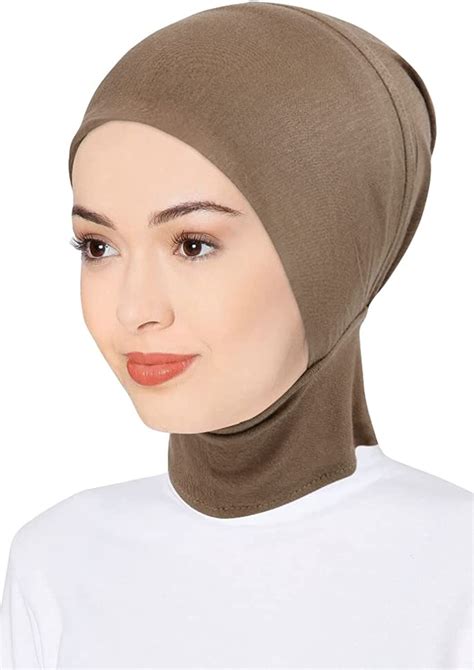 Gerinly Black Under Hijab Scarf Womens Ninja Jilbab Cap Stretch Jersey