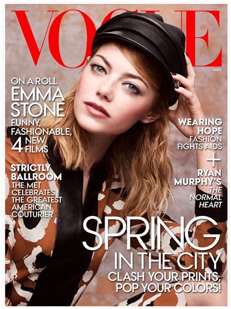 Emma Stone On The Cover Of Us Vogue‘s Latest Issue Mayo 2014 Emma