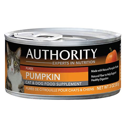 For wet dog foods, authority provides more fat (about 5.44% more). Authority® Cat & Dog Food Supplement - Natural, Pumpkin ...