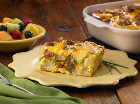 Cheesy Sausage And Potato Breakfast Casserole Recipe Food Network