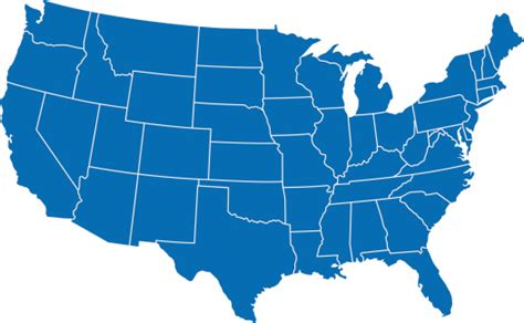 A Graphic Illustration Of The United States Map In Blue Stock