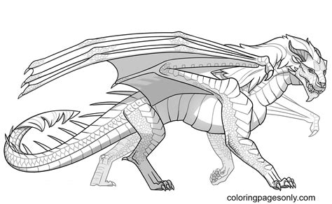 Icewing Dragon Coloring Pages Wings Of Fire Coloring Pages Coloring My Xxx Hot Girl