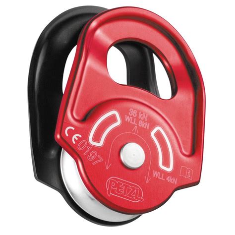 Petzl Rescue High Strength Pulley With Swinging Side Plates Red