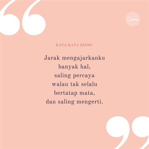 Kumpulan Kata Kata Rindu Terdalam | Dengan Gambar - Canva