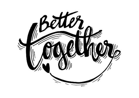 Plugins for better together let you split other services or apps into separate parts on different phones. Better Together Hand Lettering Calligraphy Stock ...
