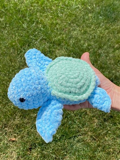 Crochet Turle Turtle Toy Turtle Stuffed Animal Small Etsy Easy