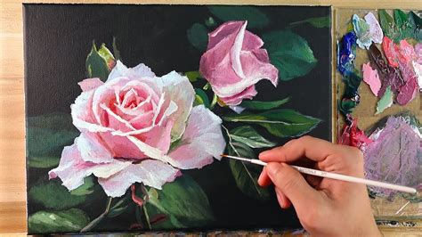 How To Paint Roses Acrylic Painting Correa Art YouTube