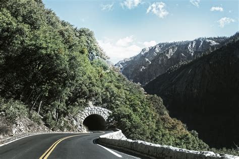 Free Images Tree Road Highway Valley Mountain Range Tunnel
