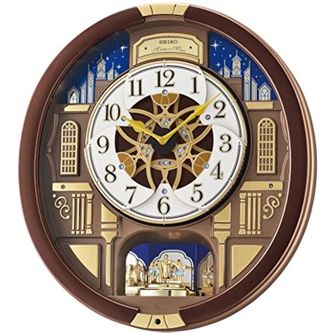 Seiko Melodies In Motion Musical Wall Clock With Rotating Pendulum