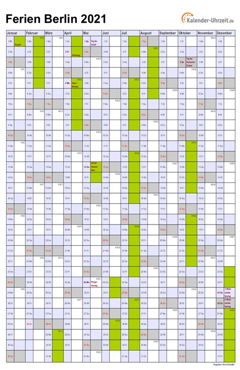 Trotzdem sind sie landesweit weitgehend einheitliche, denn in den städten und gemeinden werden bewegliche. Ferien Berlin 2021 - Ferienkalender zum Ausdrucken