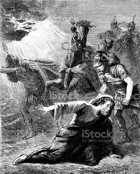 The Conversion Of Saul On The Road To Damascus Stock Illustration