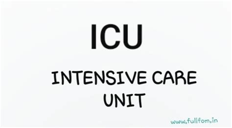आईसीयू का फुल फॉर्म क्या होता है Icu Full Form In Hindi