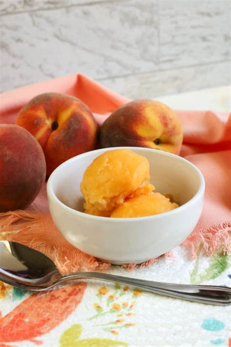 Refreshing Peach Sorbet Recipe Hispana Global