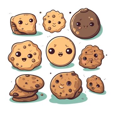 Gambar Cookie Clipart Kumpulan Kartun Ilustrasi Cookie Lucu Vektor Kue