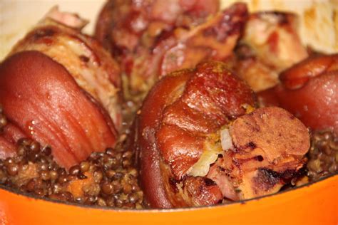 Recette Recette Palette De Porc Demi Sel Aux Lentilles
