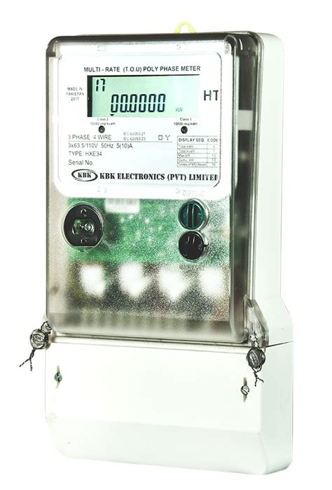 Three Phase Four Wire Ht Tou Static Energy Meter Smart
