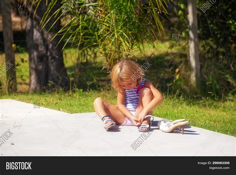 Little Girl Wearing Image And Photo Free Trial Bigstock