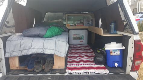 Sleeping in a pickup truck may sound strange, but it can be a comfortable and functional way to vacation. This is one person's truck bed that he converted into a ...
