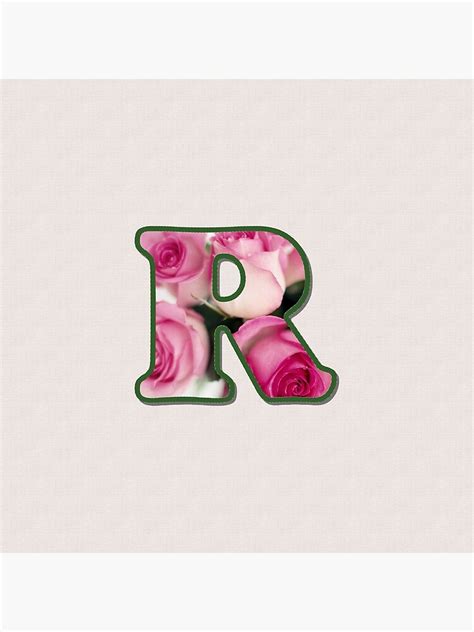 Letter R Rose Monogram Poster For Sale By Gretzky Redbubble