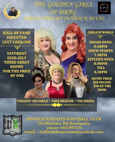 Golden Girls Of Drag Presented By Outback Divas Sticky Tickets