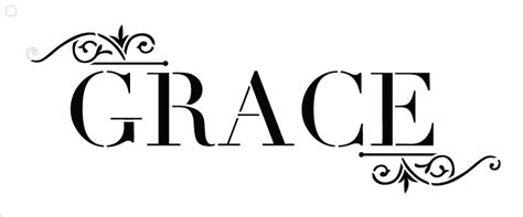 Grace Word Art Stencil Classic Embellished 20 X 9