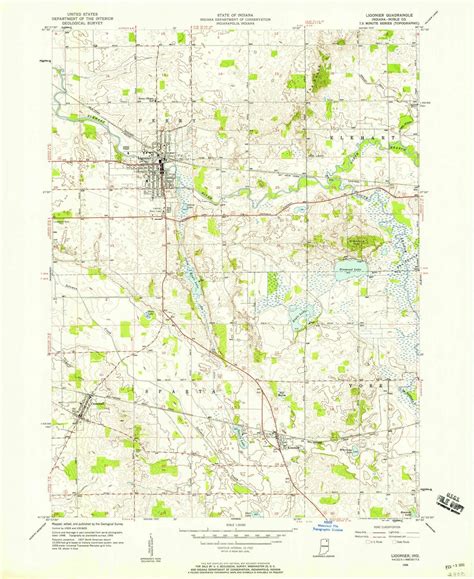 1956 Ligonier, in - Indiana - USGS Topographic Map - Historic Pictoric