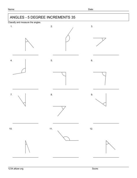 Types Of Angles Worksheet 7th Grade Triangle Interior Angles
