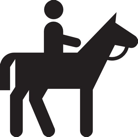 Horseandrider Equestrianism Trail Riding Clip Art Stick Figure Riding A