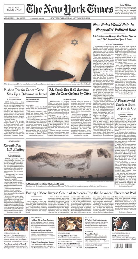 The New York Times Amephotography On Todays Front Page The Society