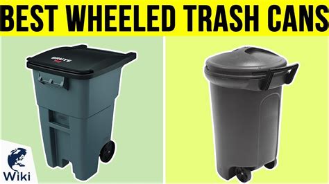 Outdoor Wheeled Garbage Trash Can 32 Gal Container Waste Bin Lid
