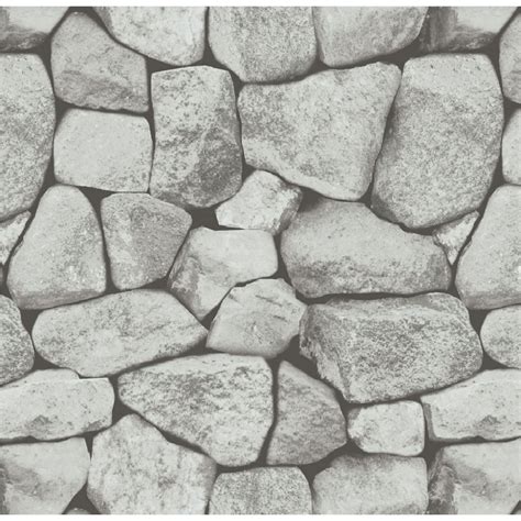 Holden Stones Grey Dry Stone Wall Rock Brick Effect Wallpaper 11270
