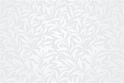 Download Premium Vector Of White Leaves Patterned Background Vector