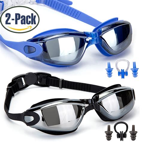 GAOGE Swim Goggles, Swimming Goggles,Pack of 2, Swim Goggles for Adult ...