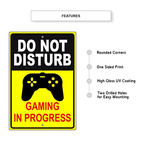 Do Not Disturb Gaming In Progress Aluminum Metal Sign Sign Fever