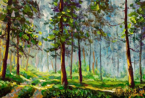 Paintings With Magnificent Forest Landscapes Leosystemart