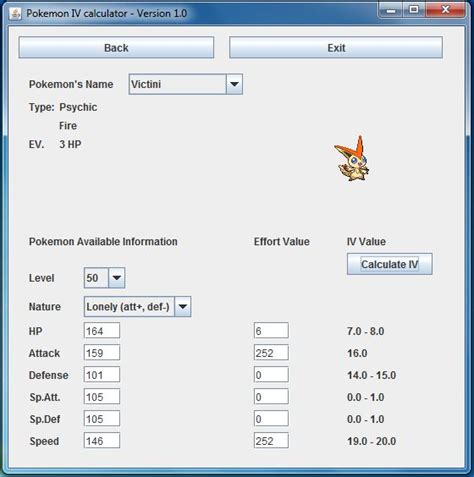 Pokemon Program - IV Calculator Page by Dracula-Zero on DeviantArt