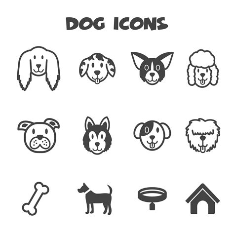 Dog Icons Symbol 630211 Vector Art At Vecteezy