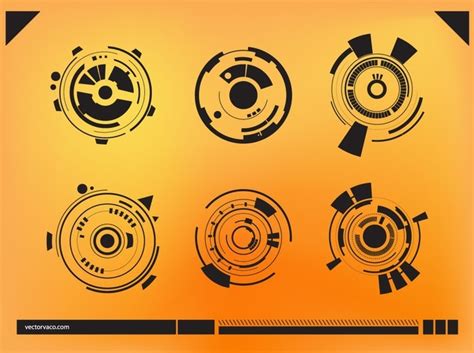 Set Of Technology Shapes Vector Free Download