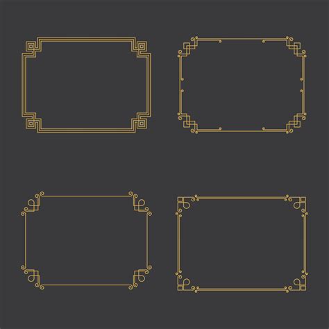 Gold Certificate Border Vector Art Icons And Graphics For Free Download