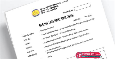 Please fill this form, we will try to respond as soon as possible. Contoh dan Format Penulisan Minit Curai | Cikgu Ayu dot My
