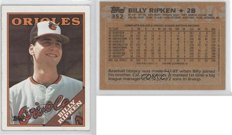 Billy williams hit a career high three home runs in a game on september 10, 1968, tying the cubs record for most home runs in a game. 1988 Topps #352 Billy Ripken Baltimore Orioles RC Rookie Baseball Card | eBay