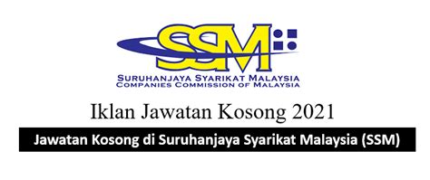 Jabatan kastam diraja malaysia (muar). Jawatan Kosong di Suruhanjaya Syarikat Malaysia (SSM ...