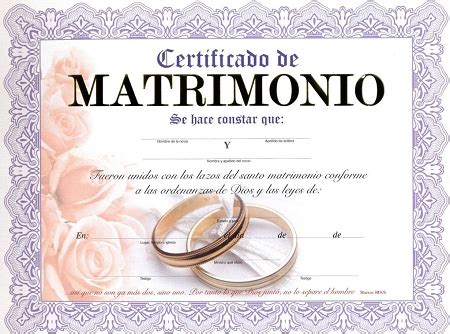 Es un resumen de la información que consta en el registro civil relativa a la celebración del matrimonio e identidad de los contrayentes. Certificados de matrimonio - Imagui