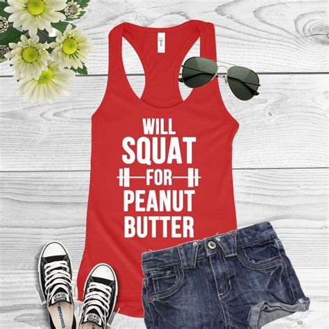 Will Squat For Peanut Butter Squats Shirts Squats Tanks Etsy