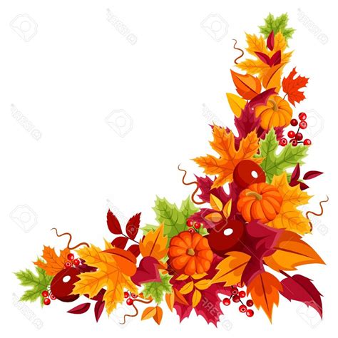 Autumn Leaves Vector Free Photostock Vector Corner Background With