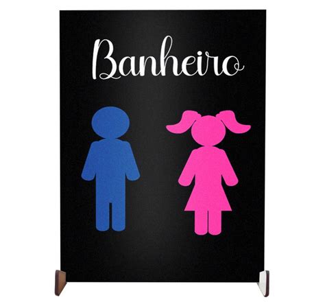 plaquinha decorativa porta banheiro feminino masculino elo7