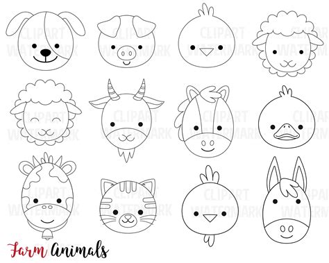 79 Farm Animal Faces Clipart Ordinaryrafly