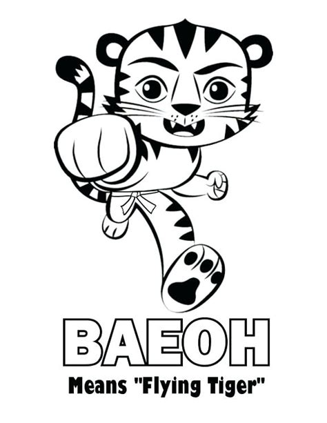 Cute Baby Tiger Coloring Pages At Free Printable