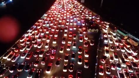 Traffic Jams Nationwide Before Chinas National Day Holiday Youtube